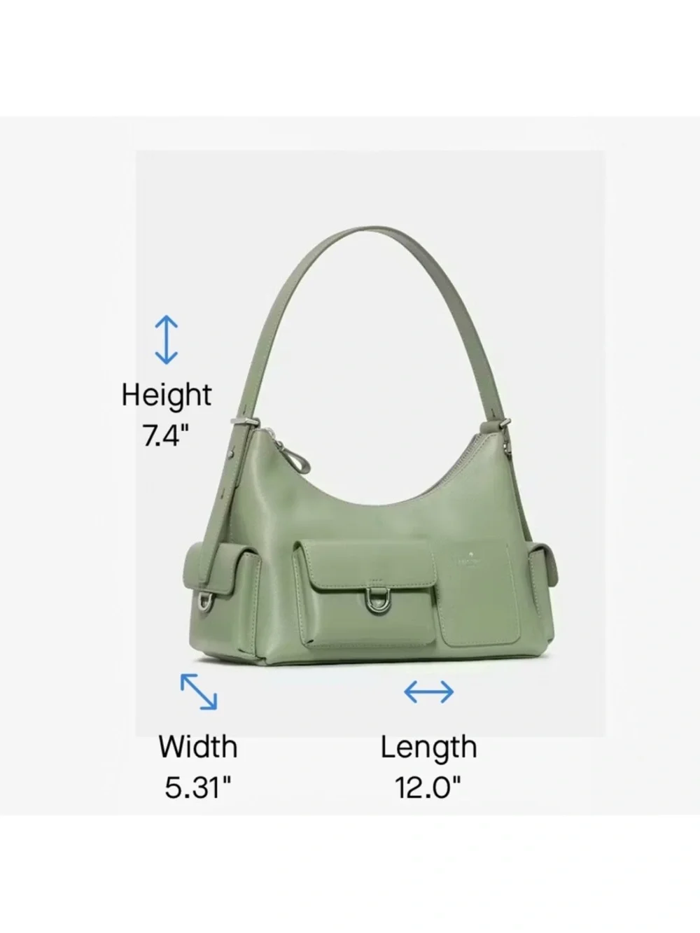 Kate Spade New York Cargo Leather Shoulder Bag Balsam Green